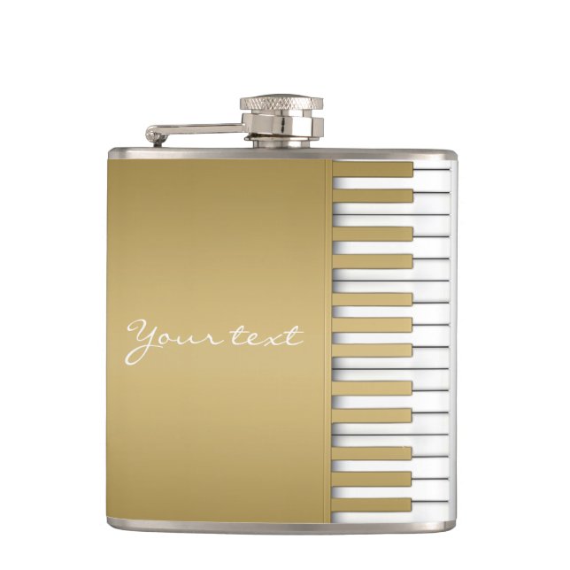 Guld- pianotangentbordmusik fickplunta (Framsidan)