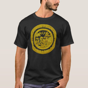 Guld- pilmönster för vintage t-shirt