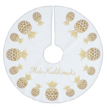 Guld Pineapple Mele Kalikimaka Hawaiian Jul