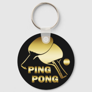 GULD PING PONG NYCKELRING