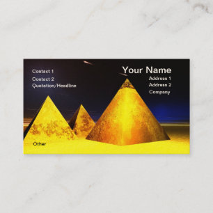 Guld- Piramids BusinessCard Visitkort