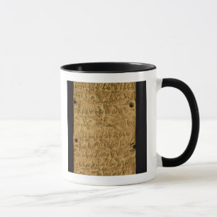 Guld pläterar med Phoenicianinskrift, från Santa Mugg