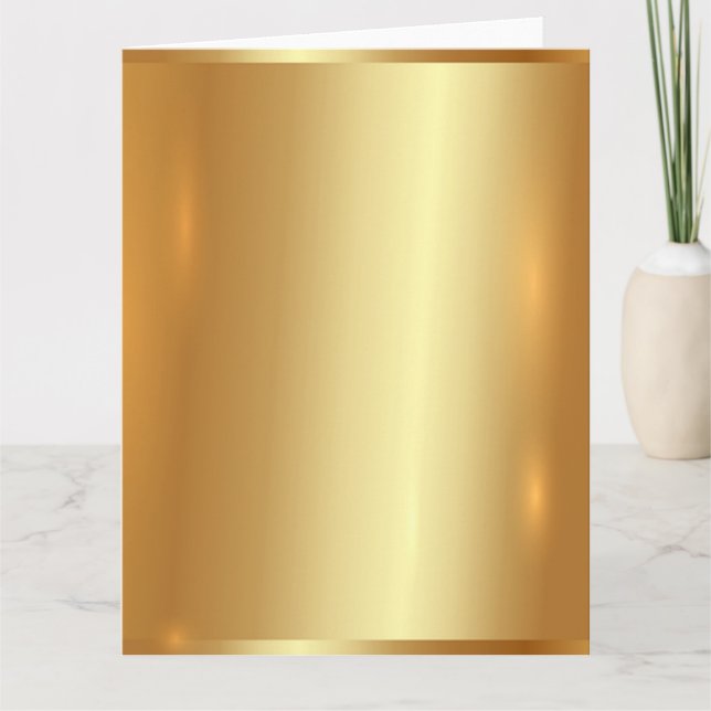 Guld-platta,gyllene,skuggning,,elegant,chic,elegan Kort (Framsida)