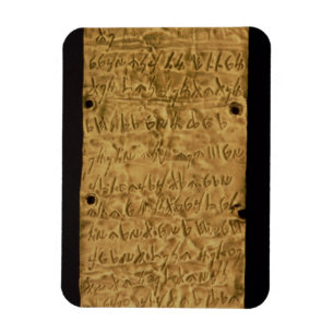 Guld-platta med fotociska tecken, från Santa Magnet