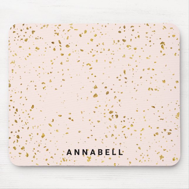  Guld-platter, modern, salon Mousepad Musmatta (Framsidan)