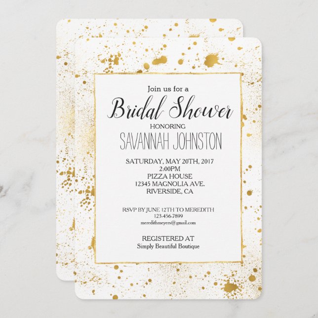 Guld-plattters Möhippa Inbjudningar (Fram/baksida)