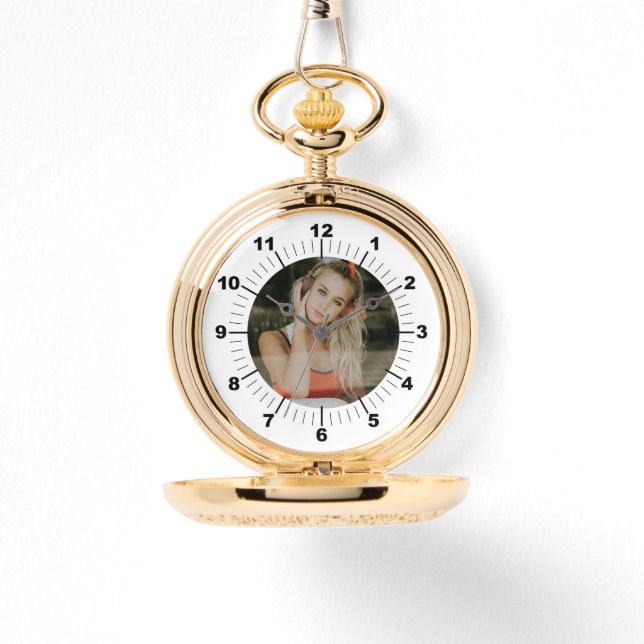 Guld Pocket Watch - Personlig Armbandsur (Framsida)