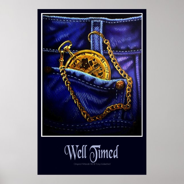 Guld Pocketwatch Poster (Framsidan)