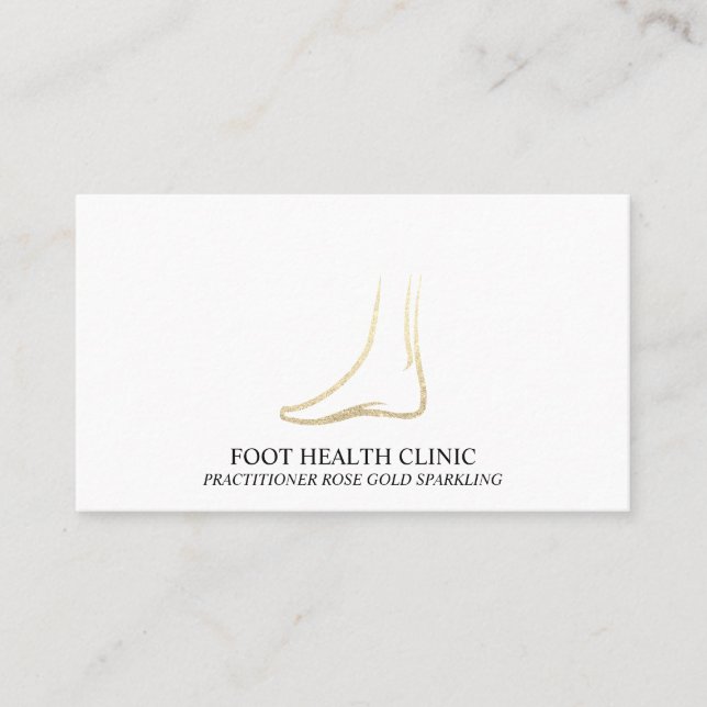 Guld Podiatry Practioner Doktor Visitkort (Framsida)