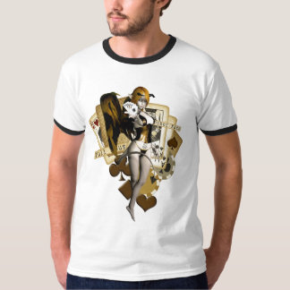 Guld- pokerflicka 2 tee