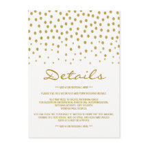 Guld Polka Dot - White & Guld - Bröllop Detail