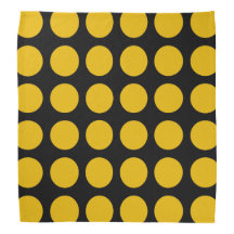Guld Polka dots Black Bandana