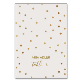 Guld Polka dots Bröllop eskorteringsort Bordsnummer