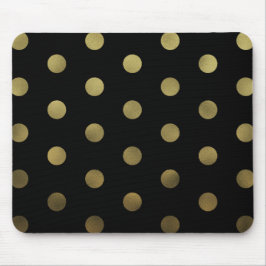 Guld- polka dots moderna Mousepad för Glam Faux Musmatta