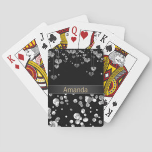 Guld polka dots mot svart bakgrund ... spela ca casinokort