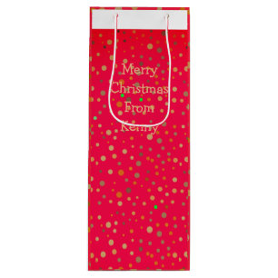 Guld Polka dots om Trendiget Red Modern Text