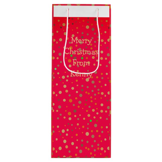 Guld Polka dots om Trendiget Red Modern Text (Framsidan)