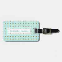 Guld Polka dots på Light Mint Grönt Mönster