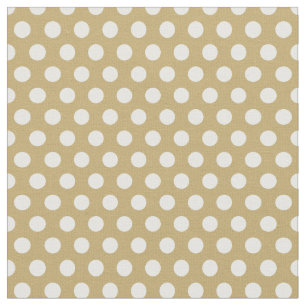 Guld Polka dots Tyg