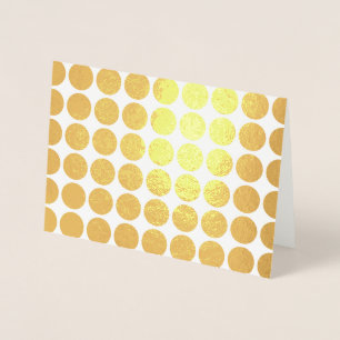 Guld Polka dots vid Vita Grattis på födelsedagen Folierat Kort