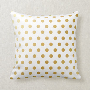 Guld- polka dotsmönster kudde