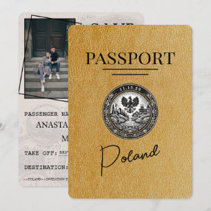 Guld Polska pass sparat datum Spara Datumet