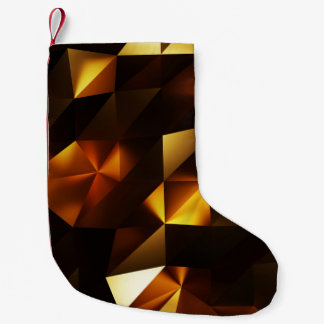 Guld Polygon: Återgivning av 3D-Abstrakt Liten Julstrumpa