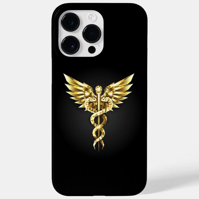 Guld polygonal symbol Caduceus (Baksida)