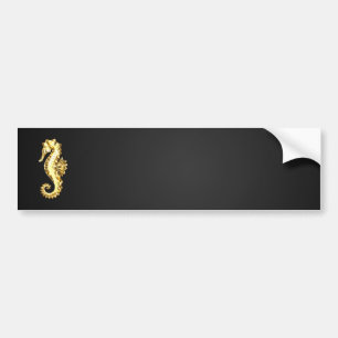 Guld Polygonsjöhäst Bildekal