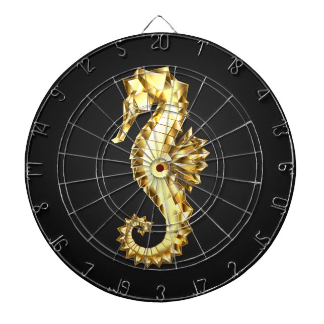 Guld Polygonsjöhäst Darttavla (Framsidan)