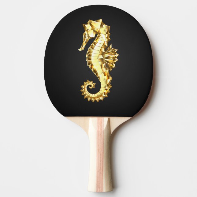 Guld Polygonsjöhäst Pingisracket (Framsidan)