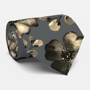 Guld Poppy Editable Background Färg Bröllop Slips