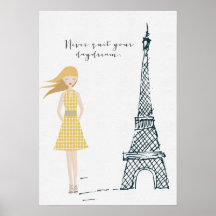 Guld Poster "Avsluta aldrig din dagdrömsoffert"