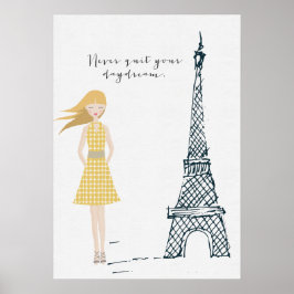 Guld Poster "Avsluta aldrig din dagdrömsoffert"