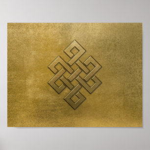 Guld- präglad ändlös fnurra poster