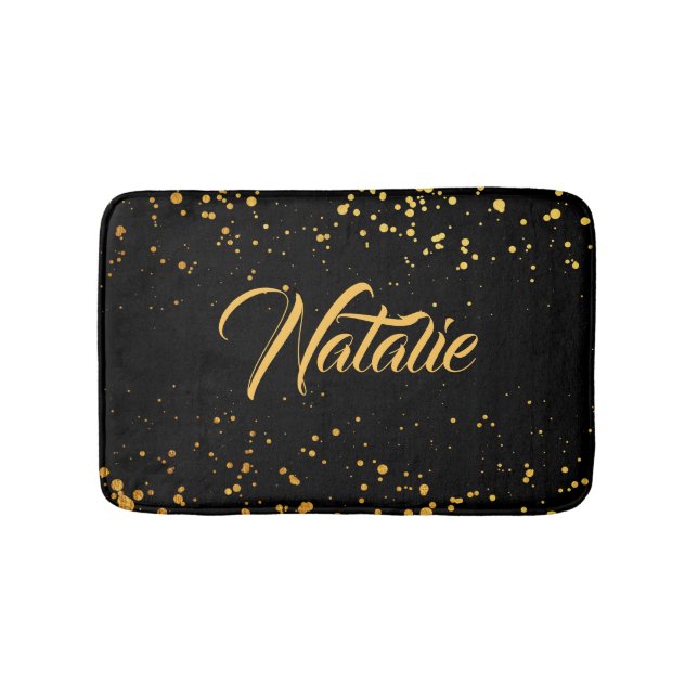 Guld- pricker badrumsmatta (Framsidan)