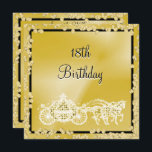 Guld- Princess Arbeta som privatlärare åt & 18th Inbjudningar<br><div class="desc">Härlig guld- kulör sparkly lagledare för princess för rhinestonejuveldiamanter och hästfödelsedagsfest inbjudan för flicka och kvinnor. Med bedöva glitzy den sparkly diamantgränsen skrivev en ram ut på en härlig guld- lutningbakgrund. Det omvänt har den samma designen med nog utrymme för din händelse specificerar. All text är fullständigt anpassadet som möter...</div>