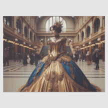 Guld Princess Steampunk Victorian Decoupage