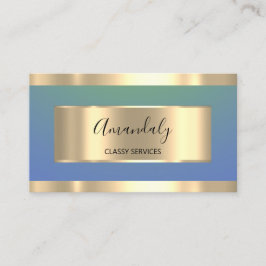 Guld Professionell Consulting Dusty Blue Vip Visitkort