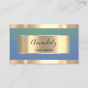 Guld Professionell Consulting Dusty Blue Vip Visitkort