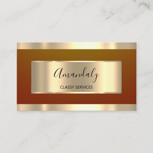 Guld Professionell Consulting Dusty Meadow Visitkort (Framsida)