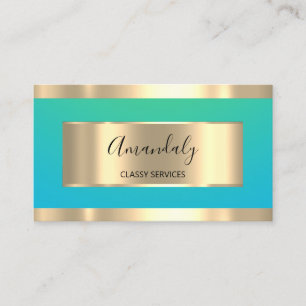 Guld Professionell konsulterar Dusty Blue Modern Visitkort