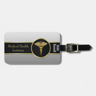 Guld Professionell Medical Caduceus - bagagetagg Bagagebricka