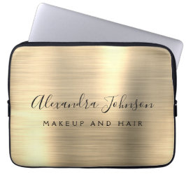 Guld Professionell Metallic Monogram Business Laptop Fodral