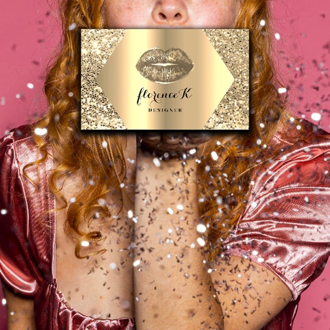 Guld Professionell Permanent Makeup Artist VIP Visitkort (Gold Professional Permanent Makeup Artist VIP Business Card)
