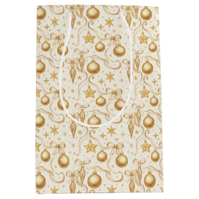 Guld-prydnadsföremål Bows-jul-Helgdag (Framsidan)