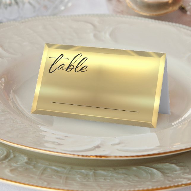 Guld Pub Elegant bröllop Placeringskort (Gold Bar Elegant Wedding Place Card)