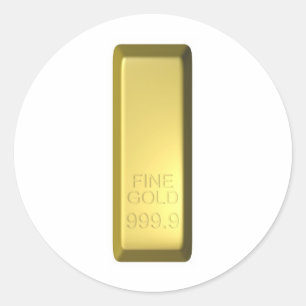 Guld Pub Runt Klistermärke