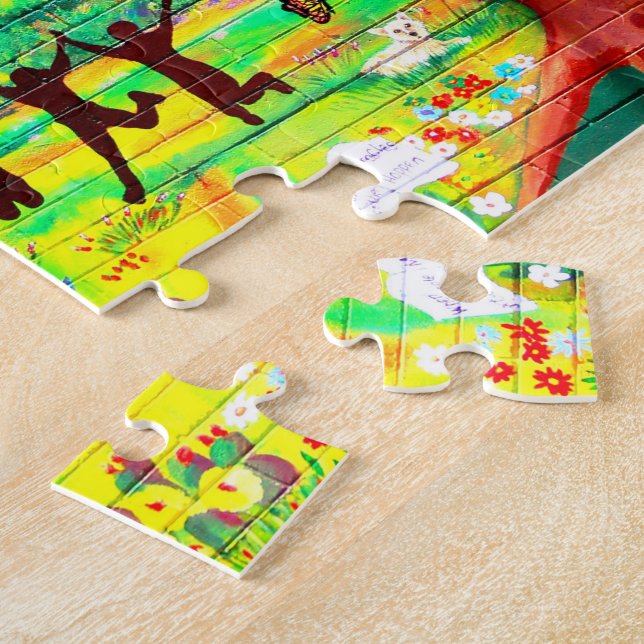 guld-pulvret pussel (Sidan)