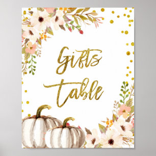 Guld-pumkin Gifts Bord Sign Poster